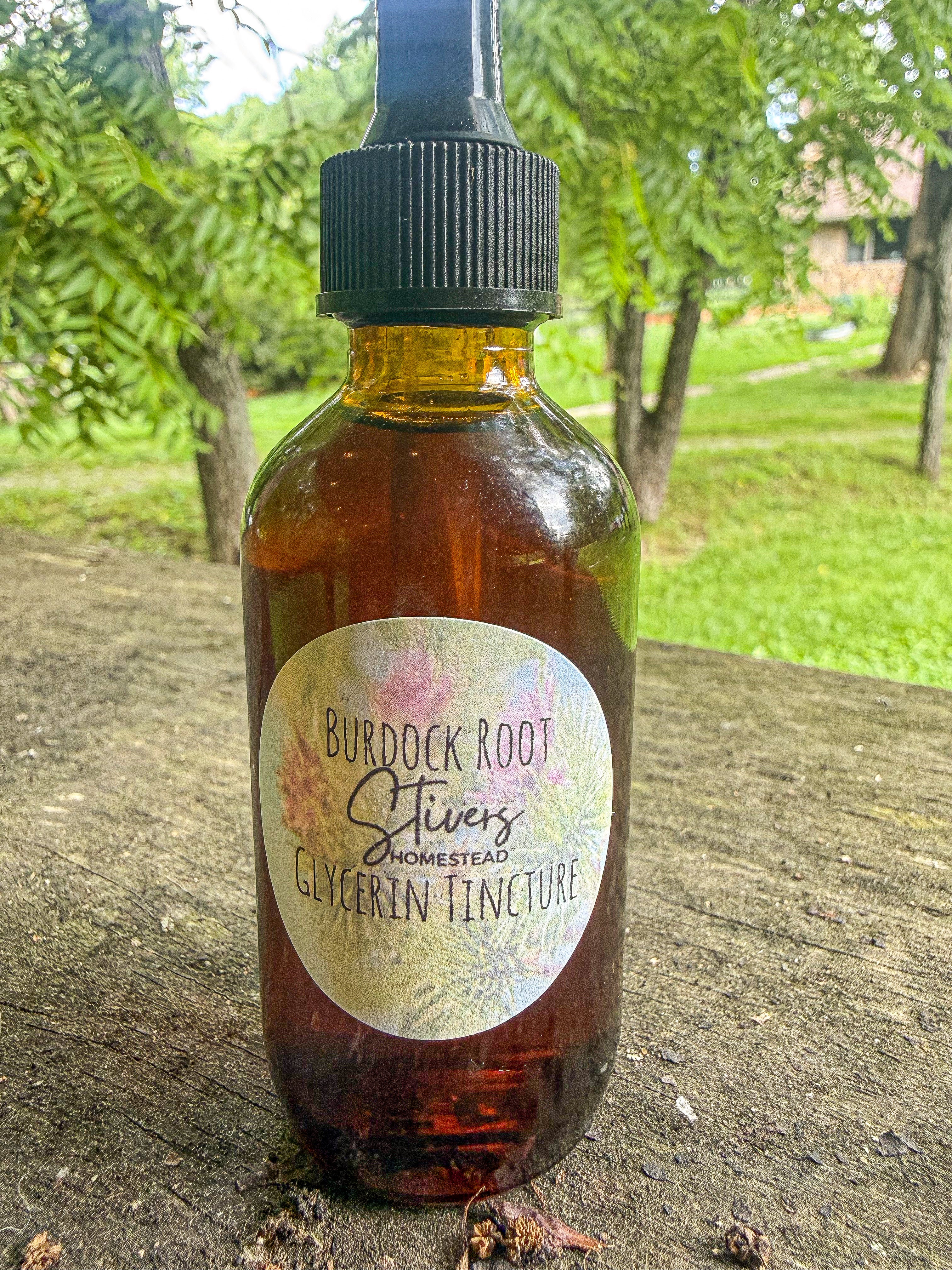 Burdock Root Glycerin Tincture (Alcohol-Free)