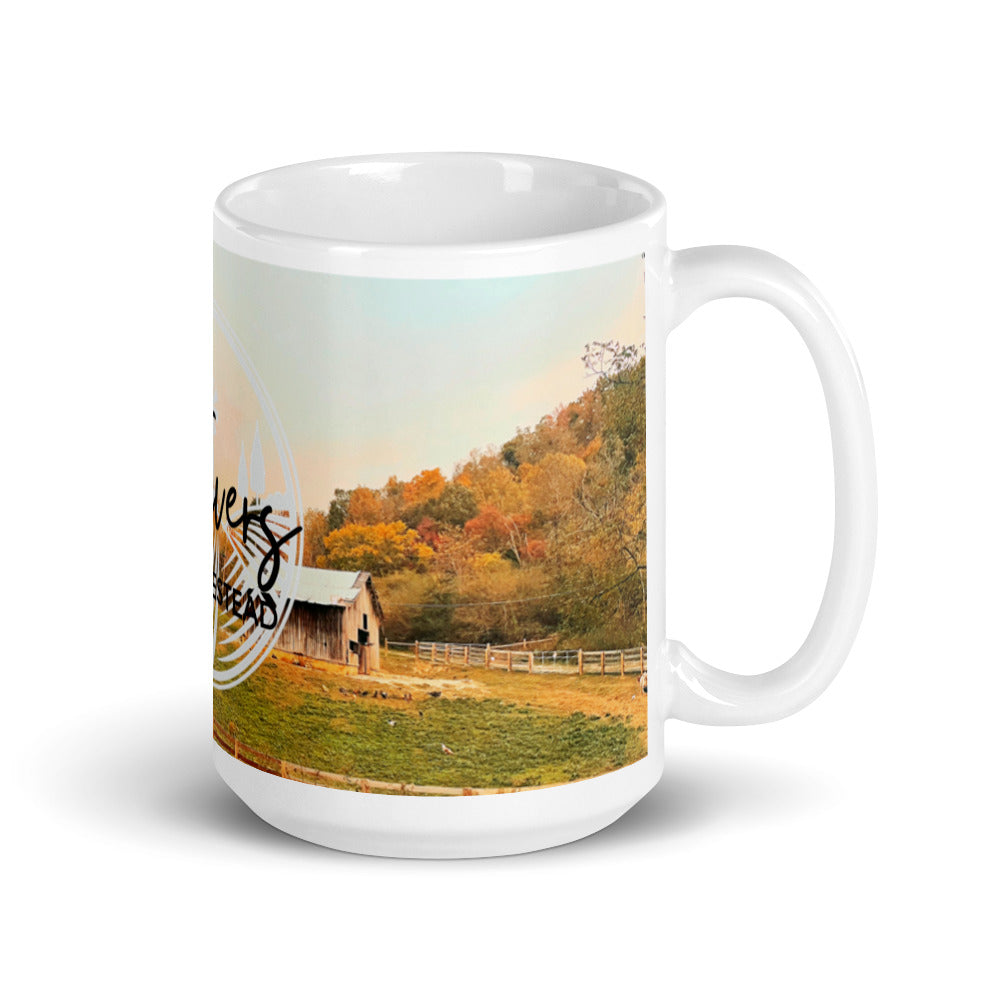 Fall White glossy mug