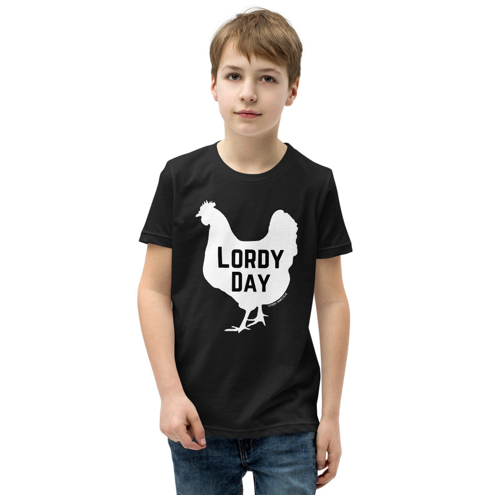 Lordy Day Chicken Youth Short Sleeve T-Shirt