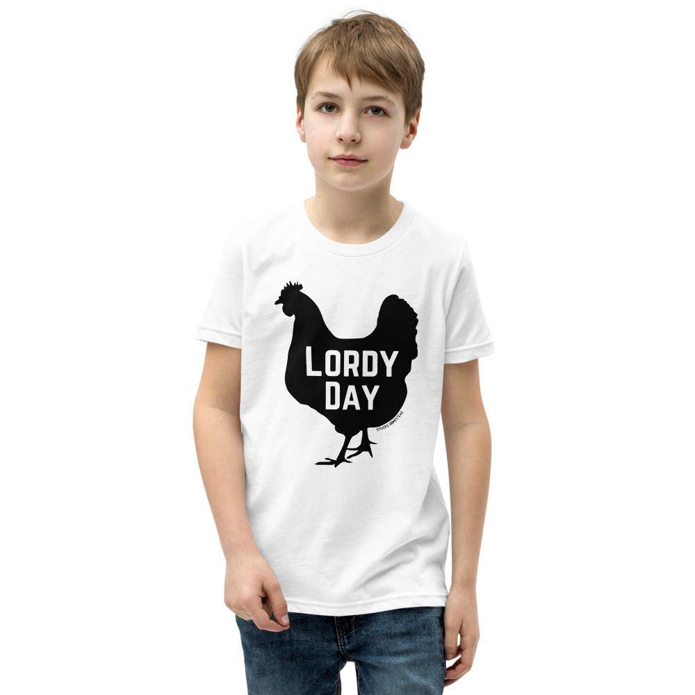 Lordy Day Chicken Youth Short Sleeve T-Shirt